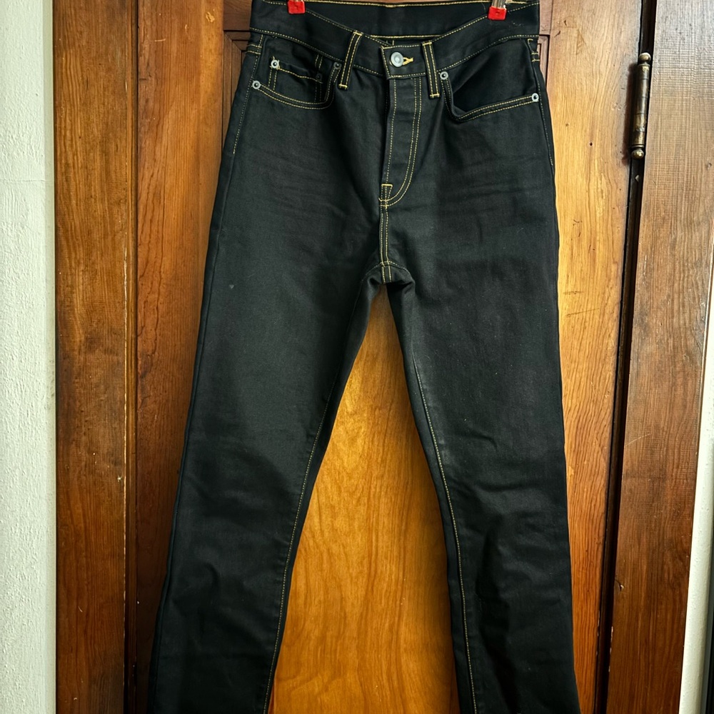 WARDROBE.NYC Black Ankle Cropped Jeans Straight-Leg